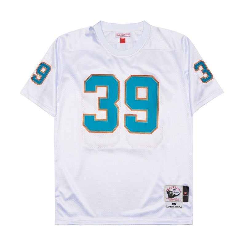 Miami Dolphins #39 Larry Csonka Dolphins 39 White 1972 Retro Style 2