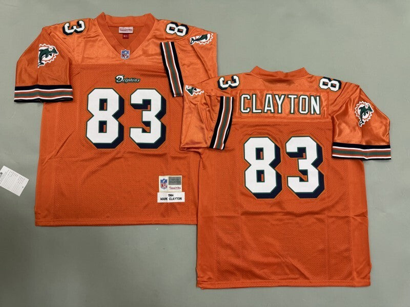 Miami Dolphins #83 Clayton Miami Dolphins Style 2