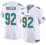 Miami Dolphins #92 Zach Sieler White 2025 F.U.S.E. With 2-Star C Patch Vapor Limited