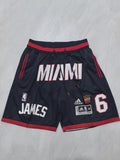 Miami Heat Heat Black Retro Shorts Style 2
