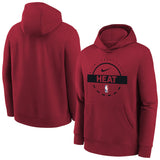 Miami Heat Wine 2025 26 Practice Club Pullover Hoodie