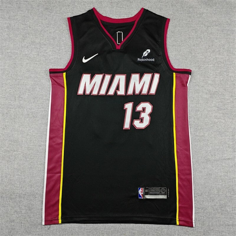 Miami Heat #13 Bam Adebayo Heat 13 Black Style 2