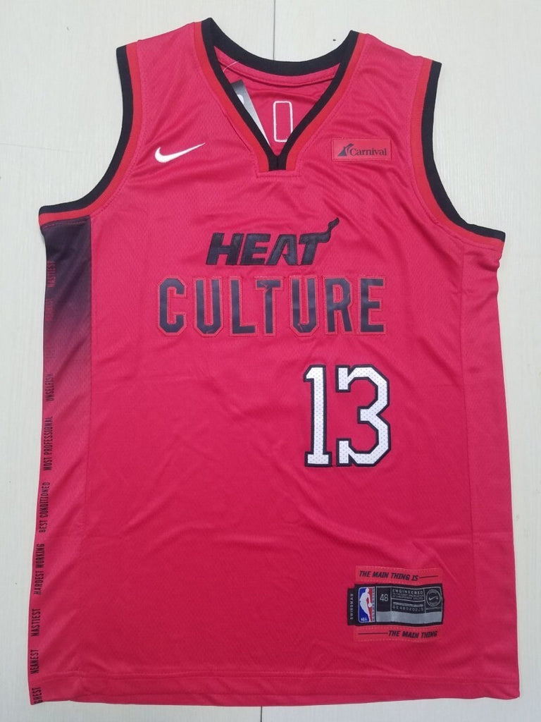 Miami Heat #13 Bam Adebayo Heat 13 Red City s-xxl Style 2