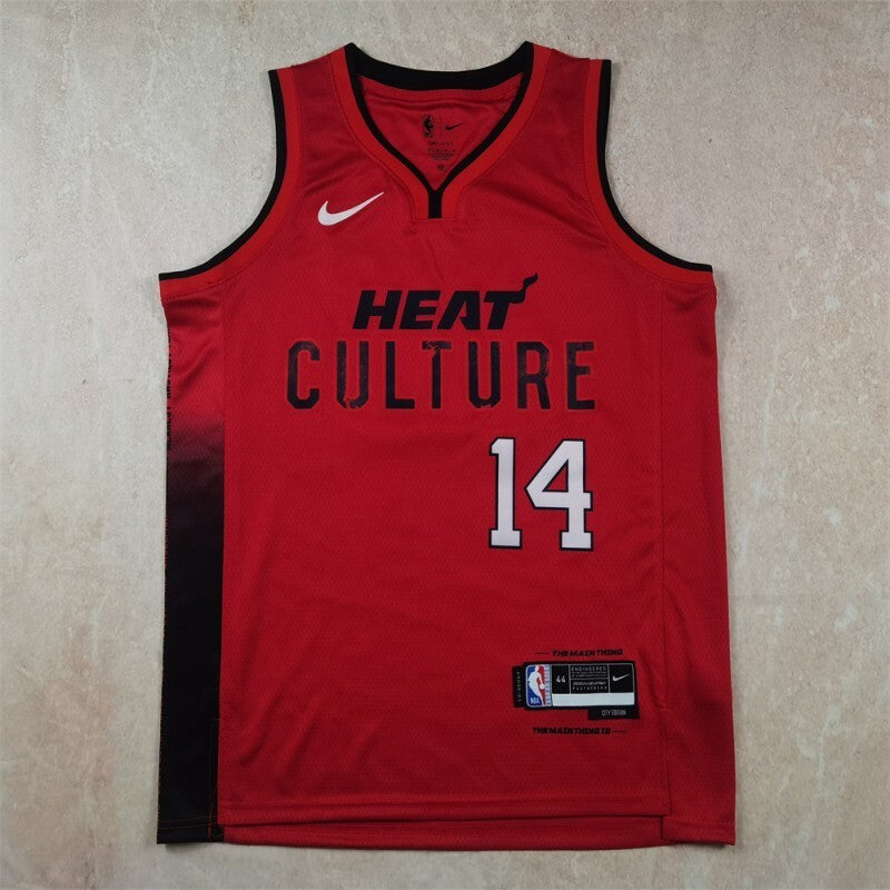 Miami Heat #14 Tyler Herro Hot Press Heat Style 2