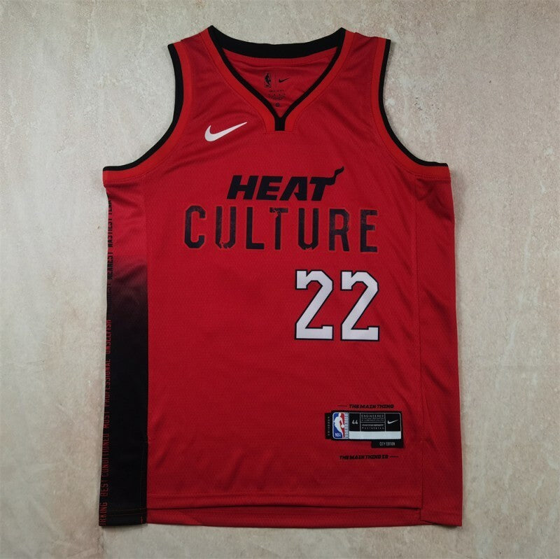 Miami Heat #22 Jimmy Butler Hot Press Heat Style 2