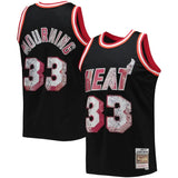 Miami Heat #33 Alonzo Mourning Mitchell & Ness 1996-97 Hardwood Classics 75th Anniversary Diamond Swingman Jersey - Blac
