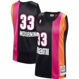 Miami Heat #33 Alonzo Mourning Mitchell & Ness Hardwood Classics 2005-06 Authentic Jersey – Black