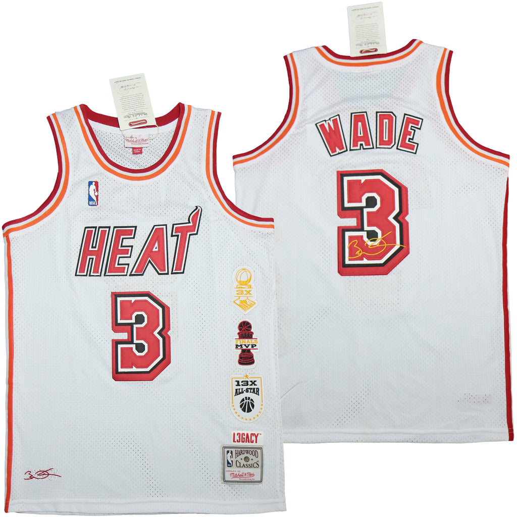 Miami Heat #3 Dwayne Wade Heat 3 White Edition Retro