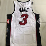 Miami Heat #3 Dwyane Wade 2003-19 hall of fame authentic jersey white (xs-xxl) Style 1