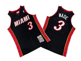 Miami Heat #3 Dwyane Wade Heat 3 # Black 12-13 Season Mitchell Retro Jersey --. Wade Style 2