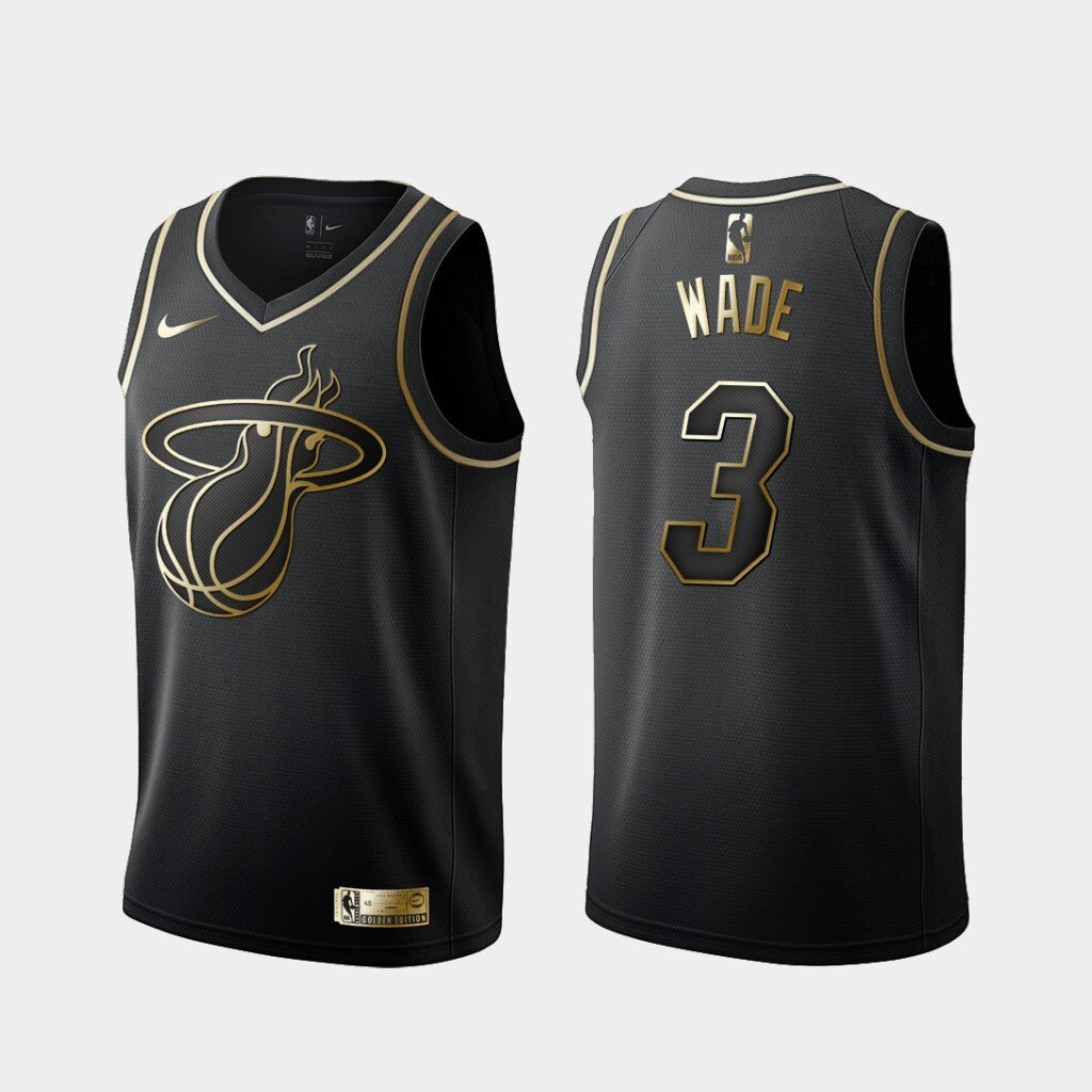 Miami Heat #3 Dwyane Wade Heat 3# Wade Yellow Edition Jersey