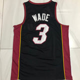 Miami Heat #3 Wade authentic 2012-13 finals jersey black Style 1