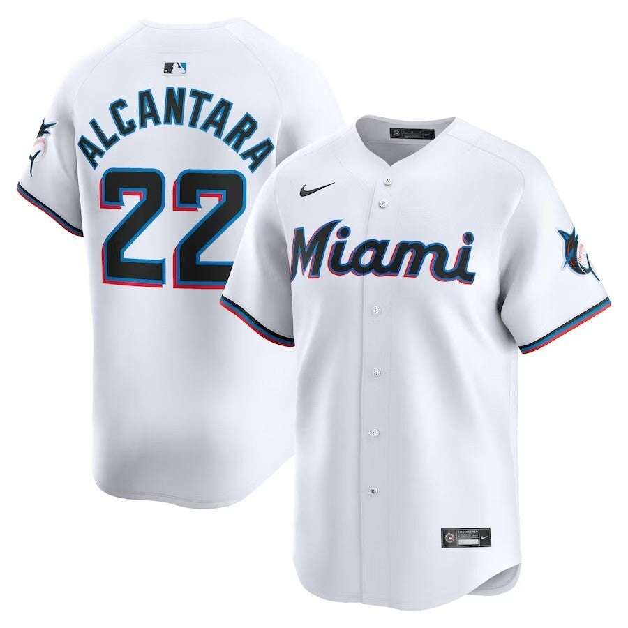 Miami Marlins #22 Sandy Alcantara Home Limited Player Jersey - White