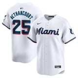 Miami Marlins #25 Christian Bethancourt Home Limited Player Jersey - White Style 2