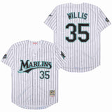Miami Marlins #35 Dontrelle Willis Marlins 35 White Black Retro