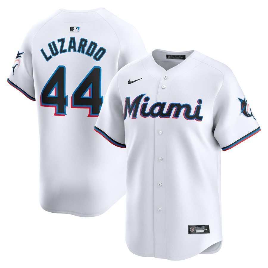 Miami Marlins #44 Jesus Luzardo Home Limited Player Jersey - White Style 1