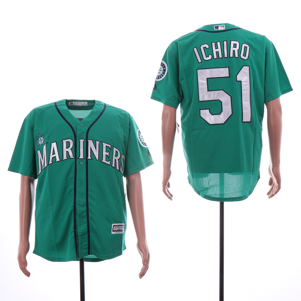 Miami Marlins #51 Suzuki Ichiro Mariners 51 Green Fan