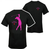 Michelob Ultra Girl Golf Pink T-shirt - 2 Side - Tops
