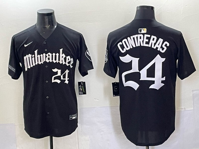Milwaukee Brewers #24 William Contreras Brewers 5 Collaboration Style 2