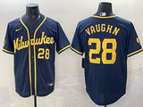 Milwaukee Brewers #28 Andrew Vaughn Brewers Adult Style 1