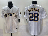 Milwaukee Brewers #28 Andrew Vaughn Brewers Adult Style 3