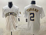 Milwaukee Brewers #2 Brice Turang Brewers Adult Style 2