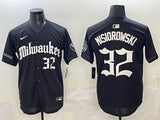 Milwaukee Brewers #32 Jacob Misiorowski Brewers 5 Collaboration Style 1