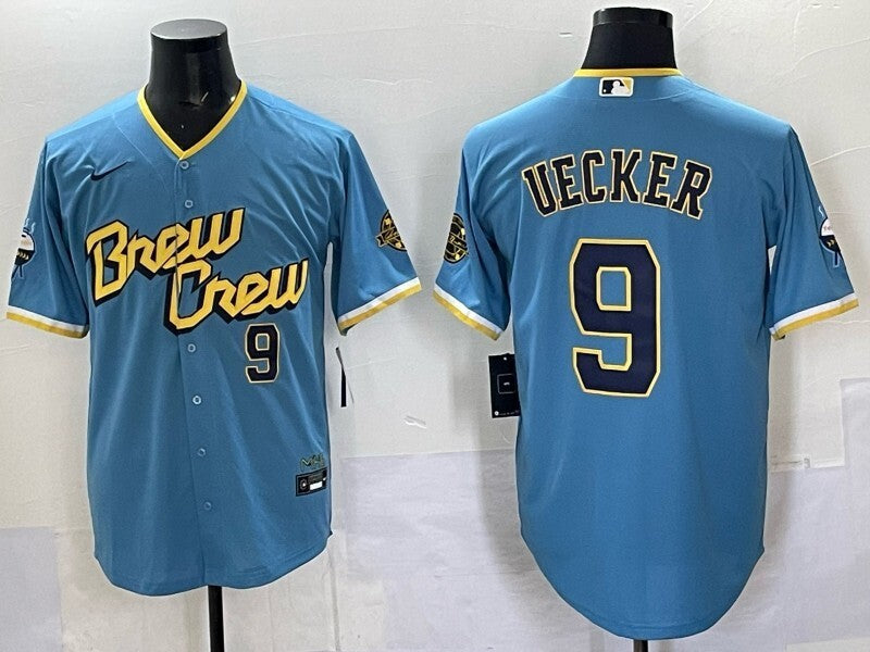 Milwaukee Brewers #9 Uecker Brewers Adult Style 1