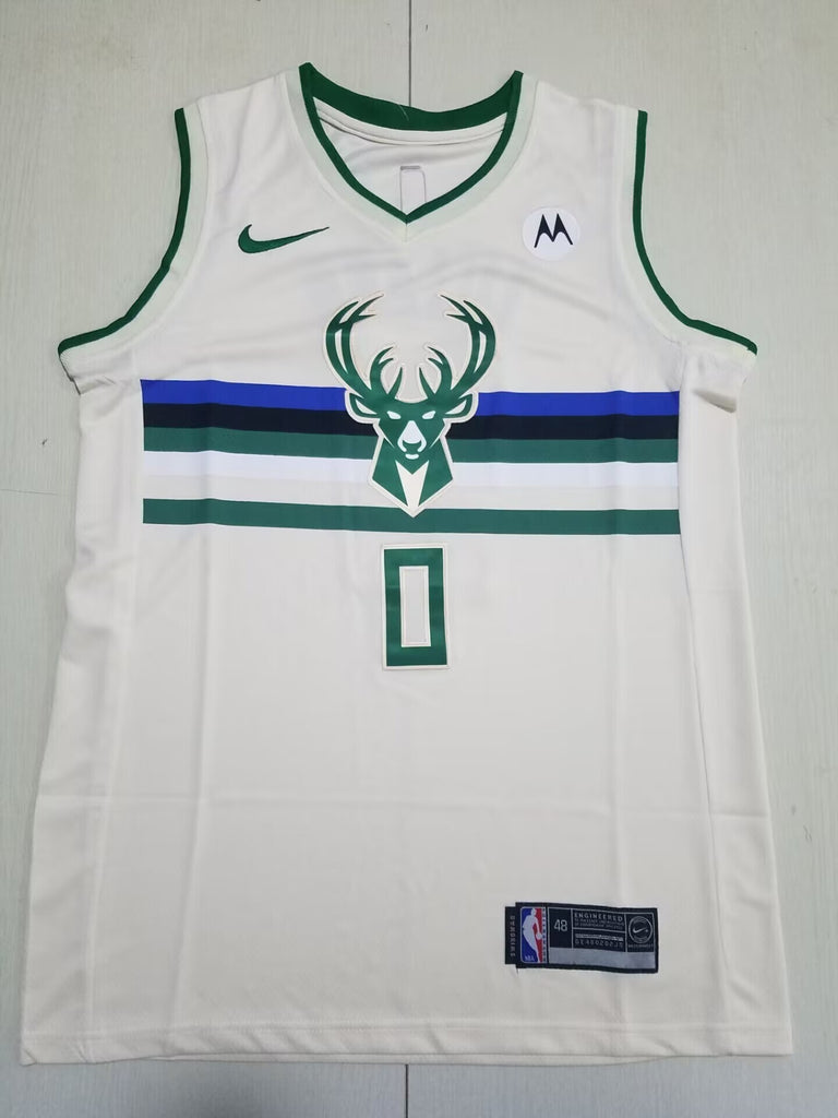 Milwaukee Bucks #0 Damian Lillard Bucks 0 Yellow S-XXL Style 2