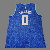 Milwaukee Bucks #0 Damian Lillard Bucks 0 # Blue 24 New Season City Edition Jersey Style 1