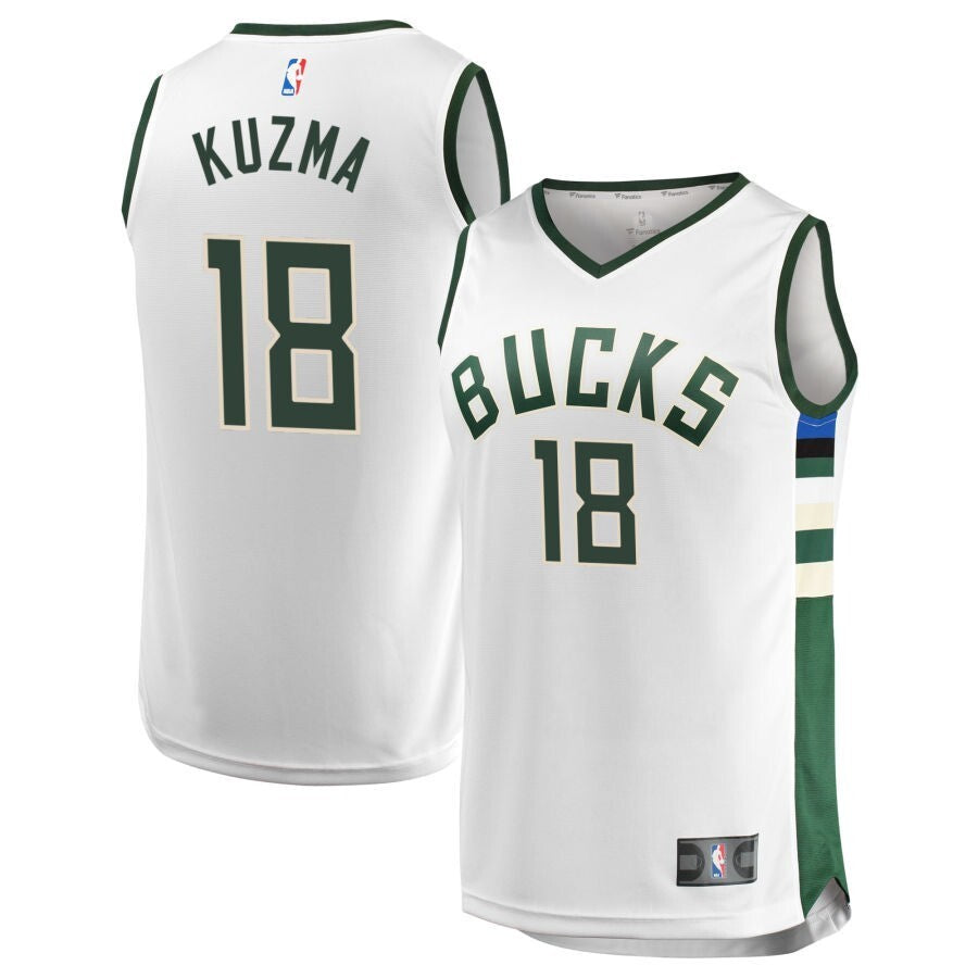 Milwaukee Bucks #18 Kyle Kuzma Association Edition - White