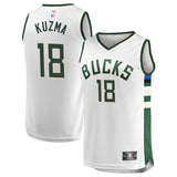 Milwaukee Bucks #18 Kyle Kuzma Association Edition - White