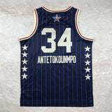 Milwaukee Bucks #34 Giannis Antetokounmpo 2024 NBA All-Star Swingman Jersey Hot Press 24 All-Star Blue Hot Press S-XXL