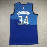 Milwaukee Bucks #34 Giannis Antetokounmpo 21 Bucks 34 New Blue City Edition Style 1