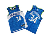 Milwaukee Bucks #34 Giannis Antetokounmpo Bucks 34 # Blue 2023 City Edition Jersey