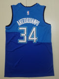 Milwaukee Bucks #34 Giannis Antetokounmpo Bucks City Edition Blue S-XXL Style 1