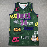 Milwaukee Bucks #34 Ray Allen Bucks 34 Green s-xxl Style 2