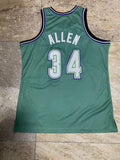 Milwaukee Bucks #34 Ray Allen mitchell&ness Bucks 34 # Allen au Embroidered Retro 96-97 Green Jersey Style 4