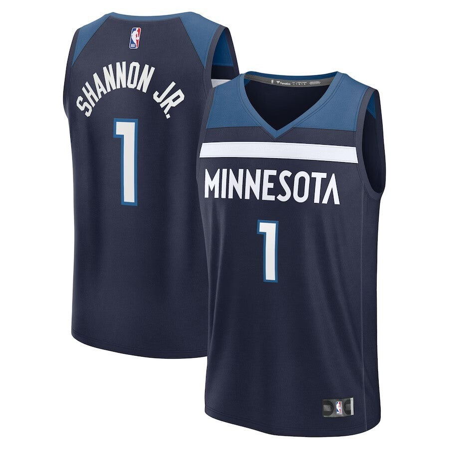 Minnesota Timberwolves #1 Terrence Shannon Jr. Replica Jersey - Navy - Icon Edition