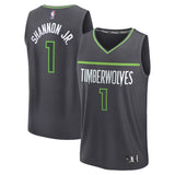 Minnesota Timberwolves #1 Terrence Shannon Jr. Replica Jersey - Statement Edition - Anthracite