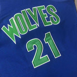 Minnesota Timberwolves #21 Kevin Garnett 1997-98 Authentic jersey blue Style 2