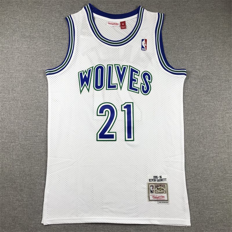 Minnesota Timberwolves #21 Kevin Garnett Timberwolves 21 Retro White s-xxl Style 4