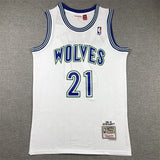 Minnesota Timberwolves #21 Kevin Garnett Timberwolves 21 Retro White s-xxl Style 4