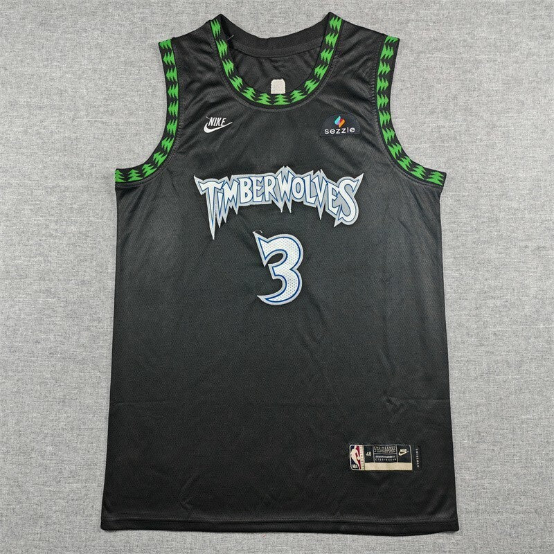 Minnesota Timberwolves #3 Jaden McDaniels 26 Timberwolves Classic Black Style 2