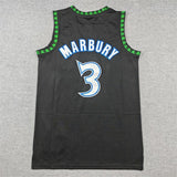 Minnesota Timberwolves #3 Stepeon Marbury Timberwolves 3 Retro Black s-xxl Style 1