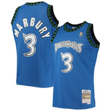 Minnesota Timberwolves #3 Stephon Marbury Mitchell & Ness 1996-97 Hardwood Classics Swingman Jersey - Blue