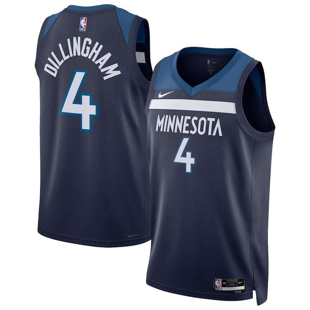 Minnesota Timberwolves #4 Rob Dillingham Swingman Jersey - Icon Edition - Navy