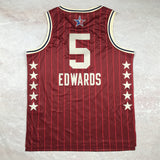 Minnesota Timberwolves #5 Anthony Edwards 2024 NBA All-Star Swingman Jersey Hot Press 24 All-Star Red Hot Press S-XXL