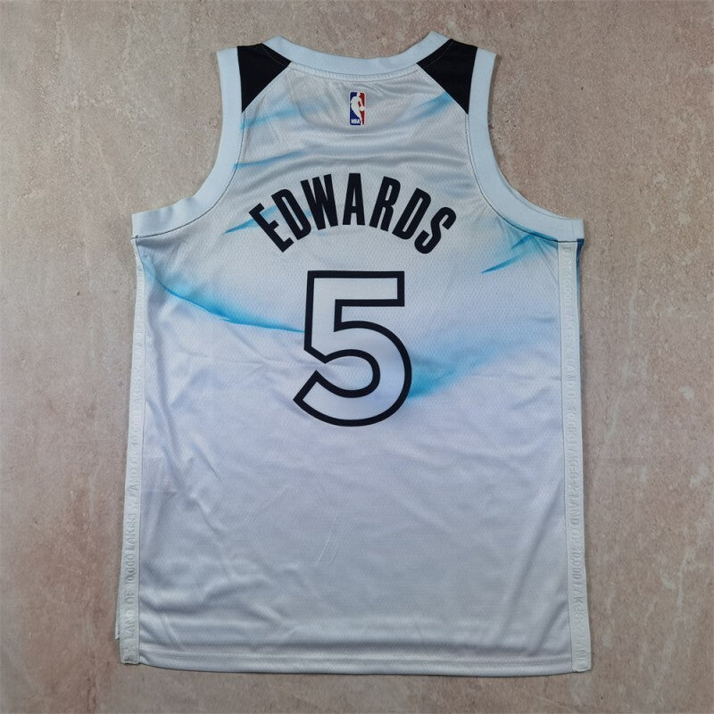 Minnesota Timberwolves #5 Anthony Edwards Hot Press Timberwolves Style 1