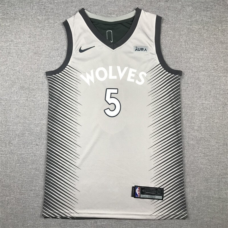 Minnesota Timberwolves #5 Anthony Edwards Timberwolves 5 Gray s-xxl Style 2